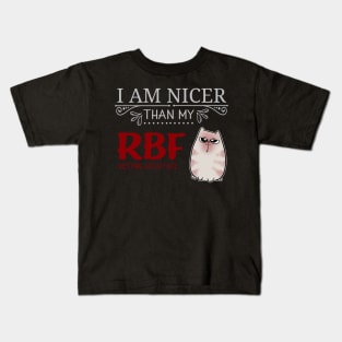 Resting Bitch Face RBF Cute Cat Kids T-Shirt